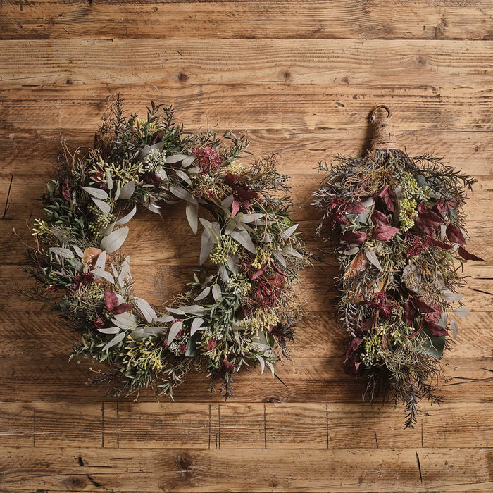 Pre Lit Autumn Winter Wreath & Bough