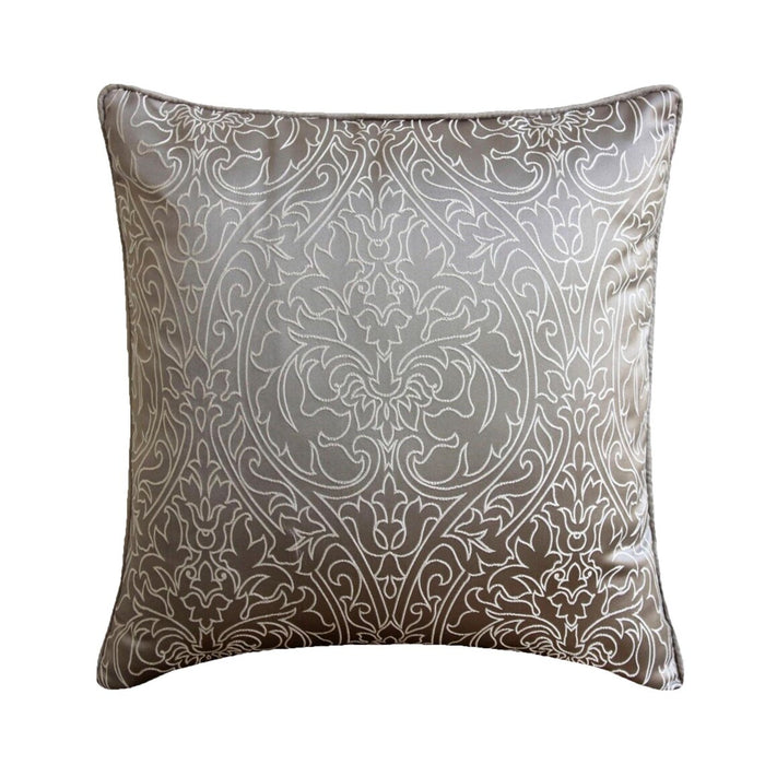 Purple Gold Damask - Purple Art Silk Throw Pillow Cover