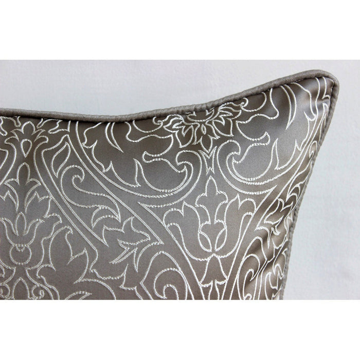 Purple Gold Damask - Purple Art Silk Throw Pillow Cover