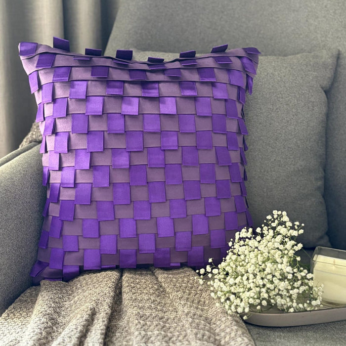 Purple Harmony - Purple Faux Suede Decorative Euro Sham