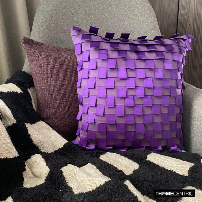 Purple Harmony - Purple Faux Suede Decorative Euro Sham