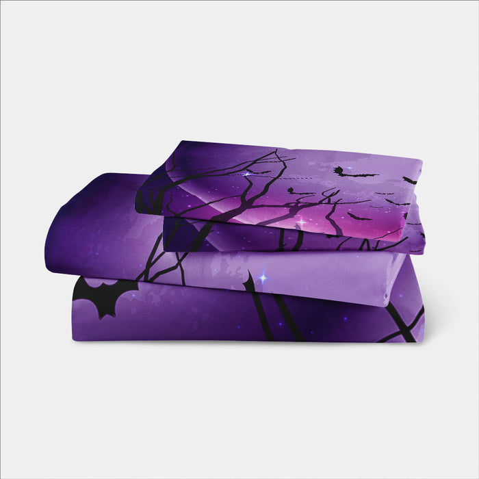 Purple Night Flight 3PC Duvet Bedding Set