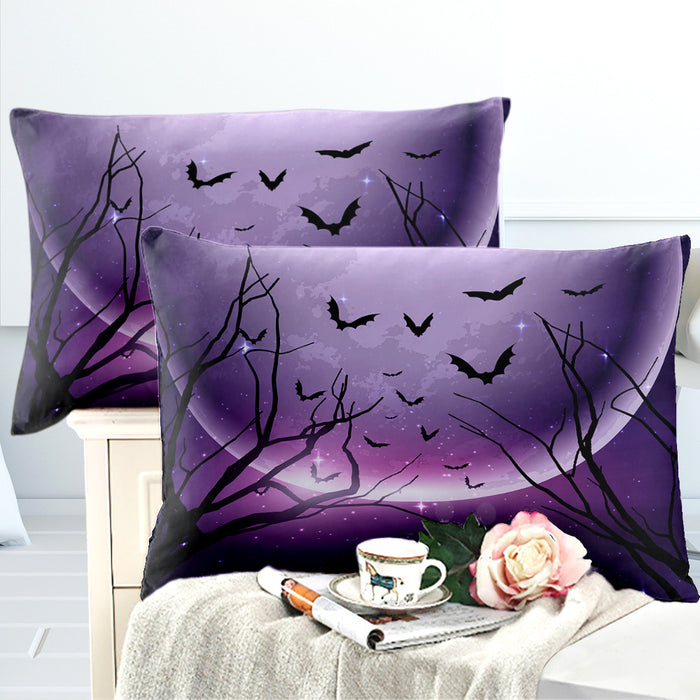 Purple Night Flight 3PC Duvet Bedding Set