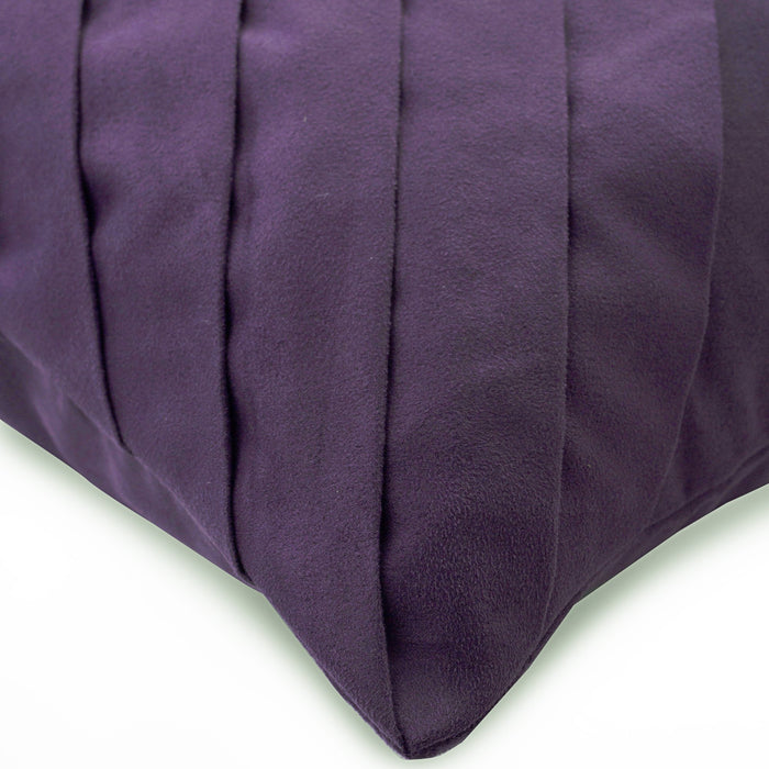 Purple No Limits No Lines - Purple Faux Suede Decorative Euro Sham