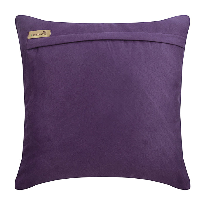 Purple No Limits No Lines - Purple Faux Suede Decorative Euro Sham