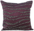 Purple Ripples Swirl Throw Pillow Cover
