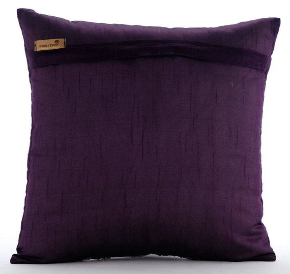 Purple Ripples Purple Silk Throw Pillow Cover