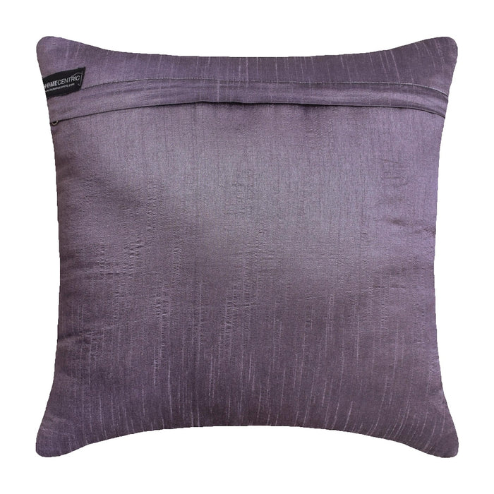 Purple Touch - Plum Art Silk Decorative Euro Sham