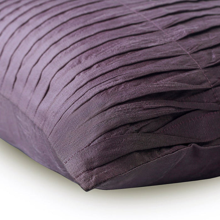 Purple Waves - Purple Art Silk Throw Pillow Cover