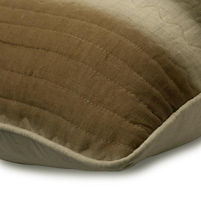 Quilted Ombre Beige Throw Pillow Cover