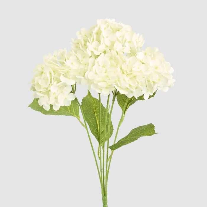 Real Touch Faux White Hydrangea | 5 Head Bunch - Suzie Anderson Home