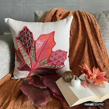 Red & Beige Linen Throw Pillow Cover - Changing Maple