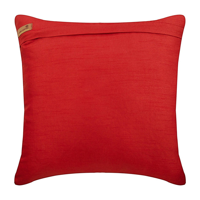 Red Glitterati - Red Silk Throw Pillow Cover