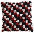 Red N Black Blossom Pillow Cover