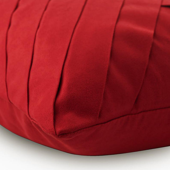 Red No Limits No Lines - Red Faux Suede Decorative Euro Sham
