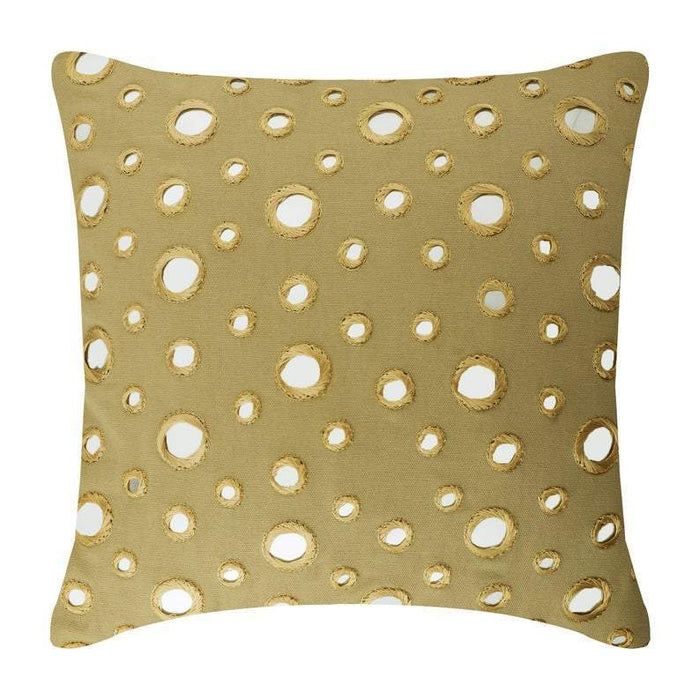 Reflections - Beige Cotton Canvas Decorative Euro Sham