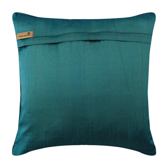 Retro Dots - Blue Jacquard Weave Decorative Euro Sham