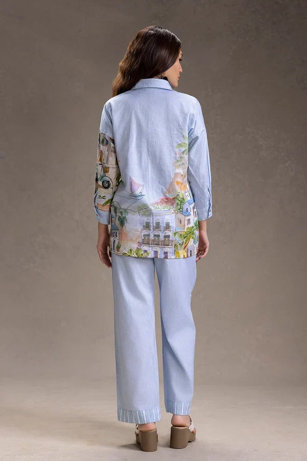 Reviera Printed Shirt and Pants Set