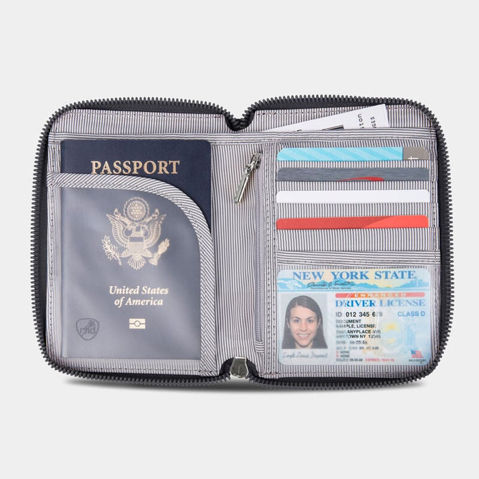 RFID Blocking Passport Zip Wallet - Smoke #43401-531