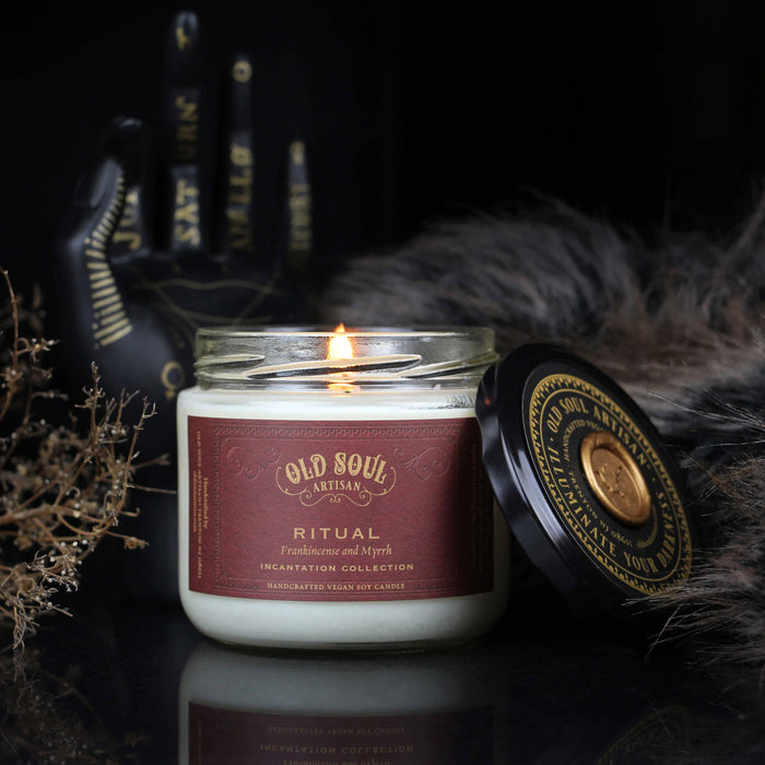 Ritual Soy Candle (Frankincense & Myrrh), 12 oz.