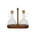 Rosco 3pce Oil/Vinegar on Wooden Stand