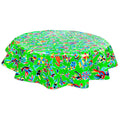 freckled sage round animal wonderland lime green oilcloth tablecloth
