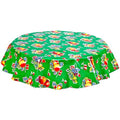 freckled sage round retro green oilcloth tablecloth