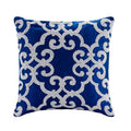 Royal Arabic Blue Throw Pillow Cover