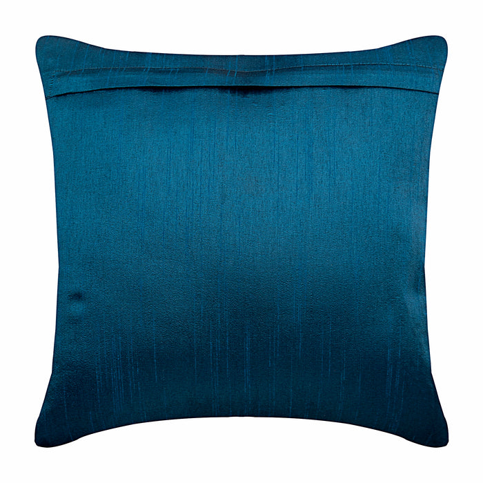 Royal Blue Silver - Royal Blue Art Silk Throw Pillow Cover