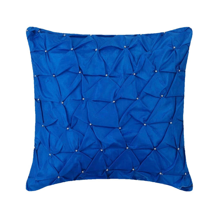 Royal Blue Texture - Royal Blue Taffeta Decorative Euro Sham