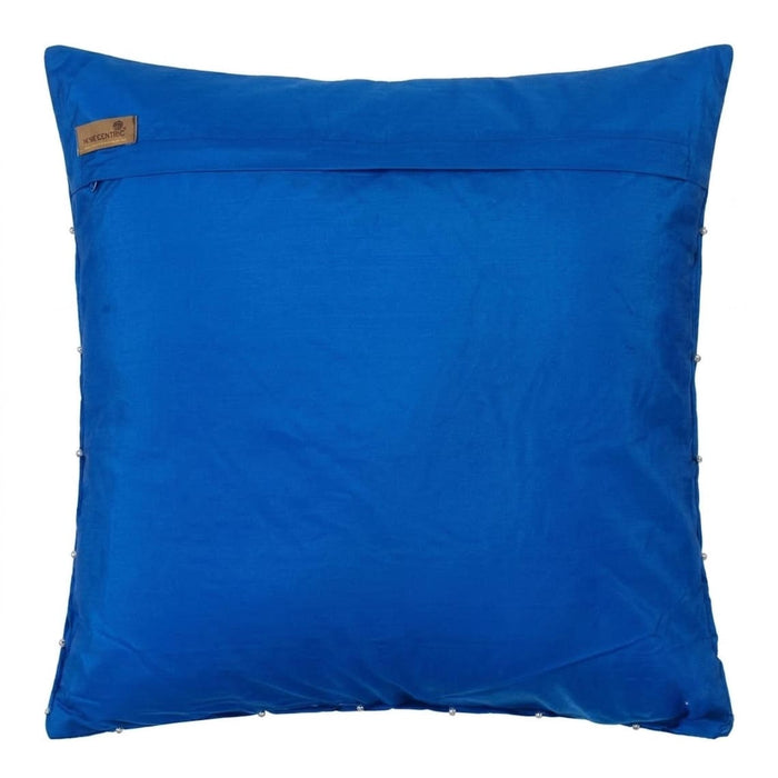 Royal Blue Texture - Royal Blue Taffeta Decorative Euro Sham