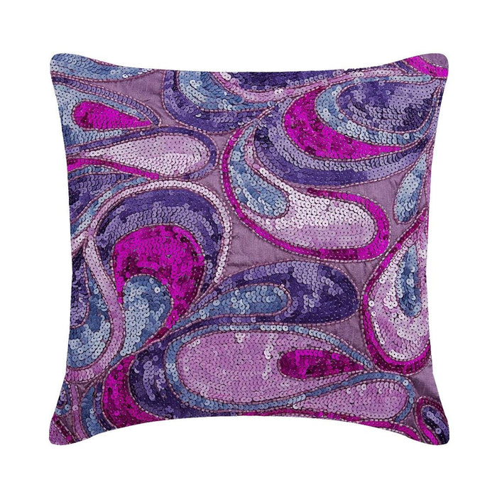Royal Obsession - Pink & Purple Art Silk Decorative Euro Sham