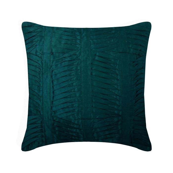 Royal Peacock Green - Royal Peacock Green Art Silk Decorative Euro Sham
