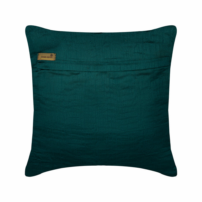 Royal Peacock Green - Royal Peacock Green Art Silk Decorative Euro Sham