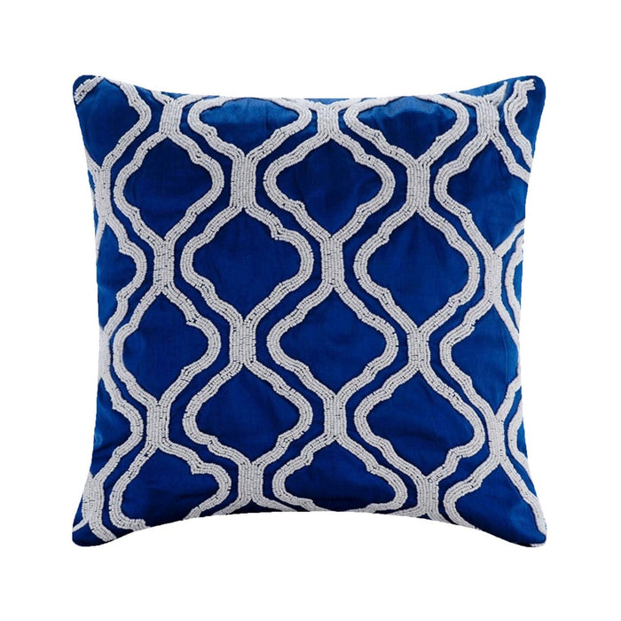 Royal Tartan - Royal Blue Art Silk Decorative Euro Sham