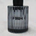 Ruffle Glass Candleholder | 6cm | Black