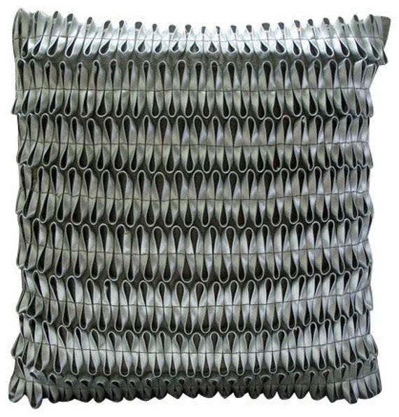 Rustic Rust - Copper Faux Leather Decorative Euro Sham