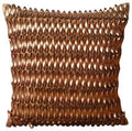 Rustic Rust - Copper Faux Leather Decorative Euro Sham