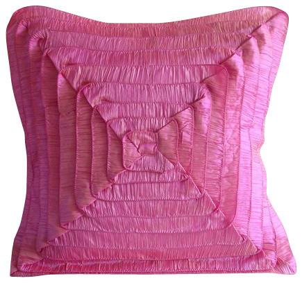 Rusty Frills - Rust Crushed Art Silk Decorative Euro Sham