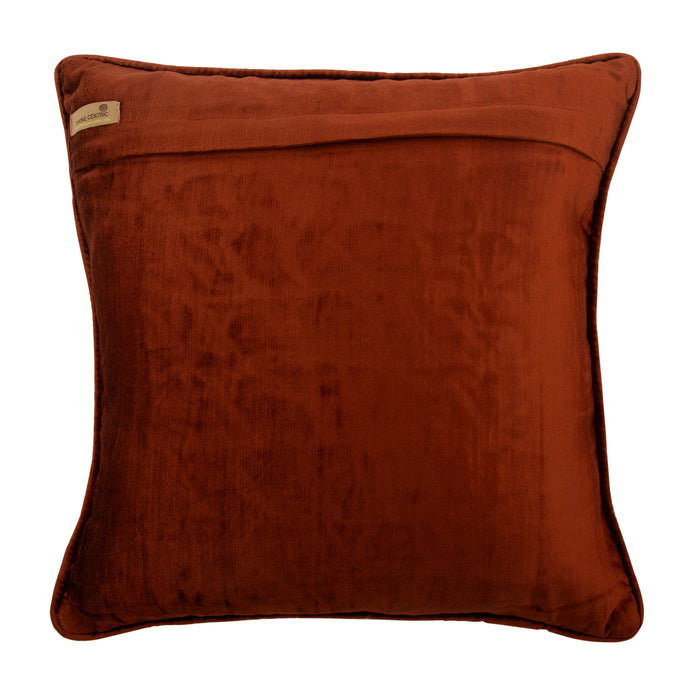 Rusty Knots - Rust Velvet Decorative Euro Sham