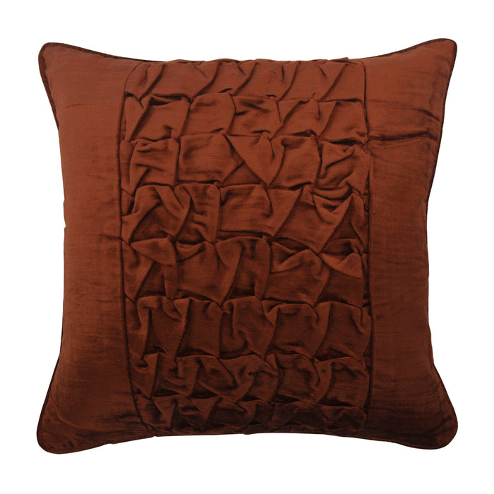 Rusty Knots - Rust Velvet Decorative Euro Sham