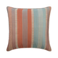 Rusty Stripeness - Rust Jacquard Silk Throw Pillow Cover