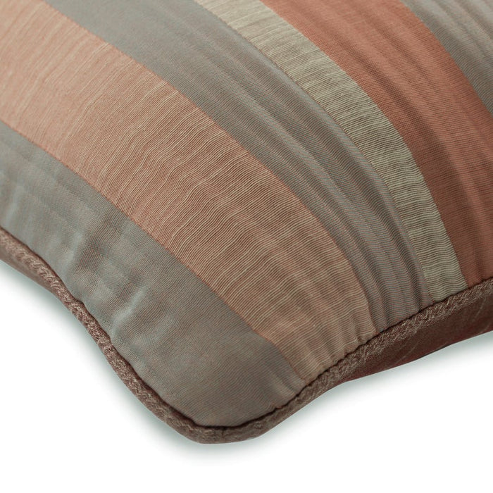 Rusty Stripeness Pink & Orange Throw Pillow Cover