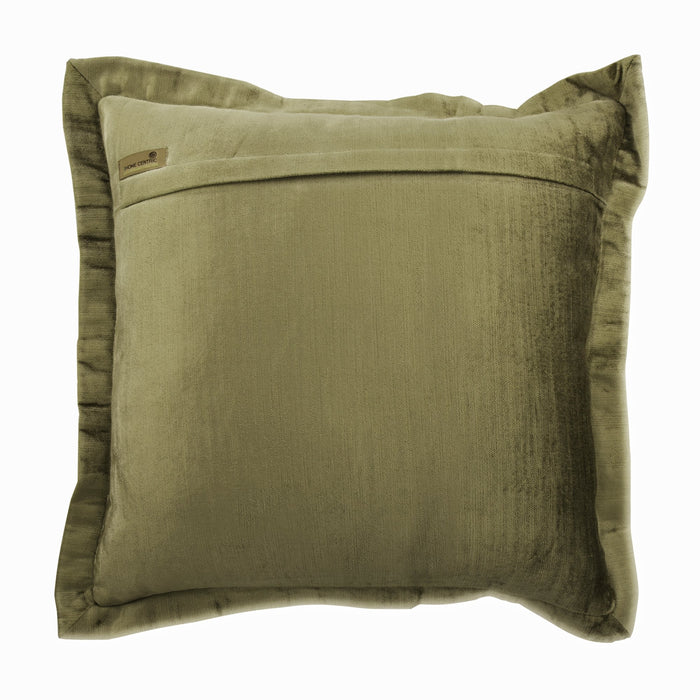 Sage Green Crystal Palace - Sage Green Velvet Decorative Euro Sham