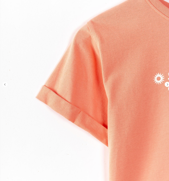 SALTROCK Sunrise - Kids Open Back Boxy T-Shirt - Coral