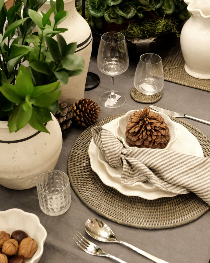 Scallopia Rope Ceramic Serving Platter - Suzie Anderson Home