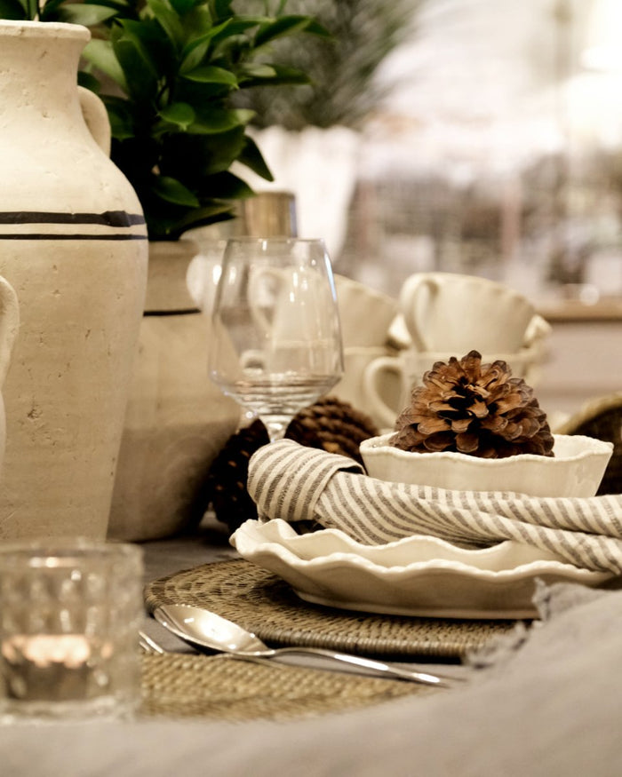 Scallopia Rope Ceramic Serving Platter - Suzie Anderson Home