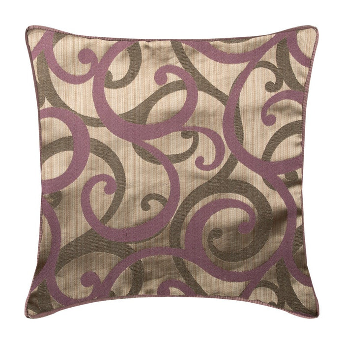 Scrolling All The Way Rust - Orange Jacquard Throw Pillow Cover