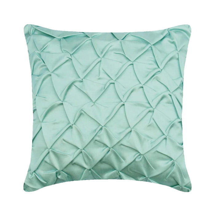 Sea Crunch - Blue Satin Throw Pillow Cover