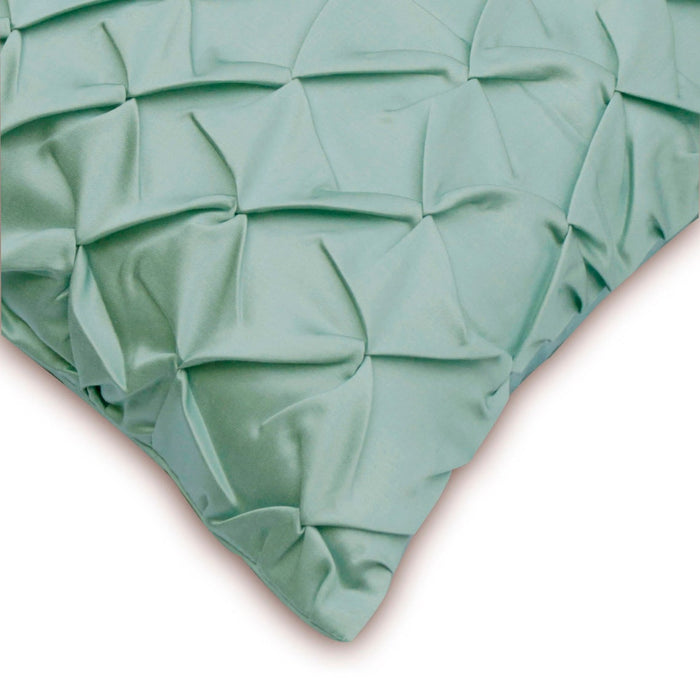 Sea Crunch - Blue Satin Throw Pillow Cover
